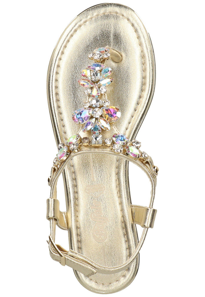 Buffalo Zehensteg Lederimitat Gold