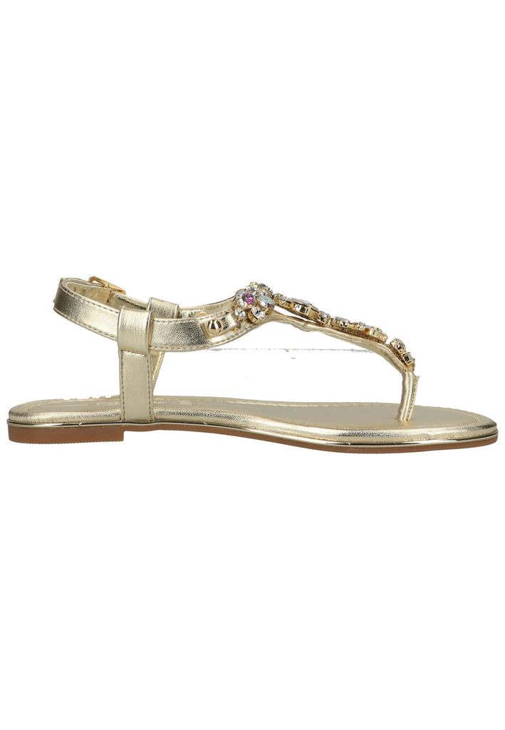 Buffalo Zehensteg Lederimitat Gold