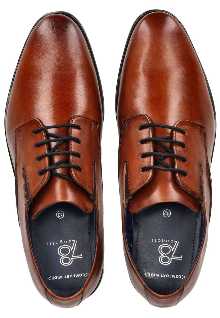 Bugatti Businessschuhe Glattleder Cognac