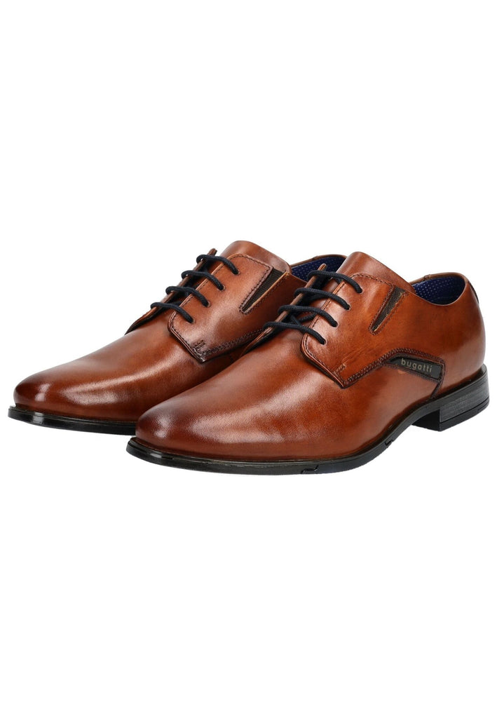 Bugatti Businessschuhe Glattleder Cognac