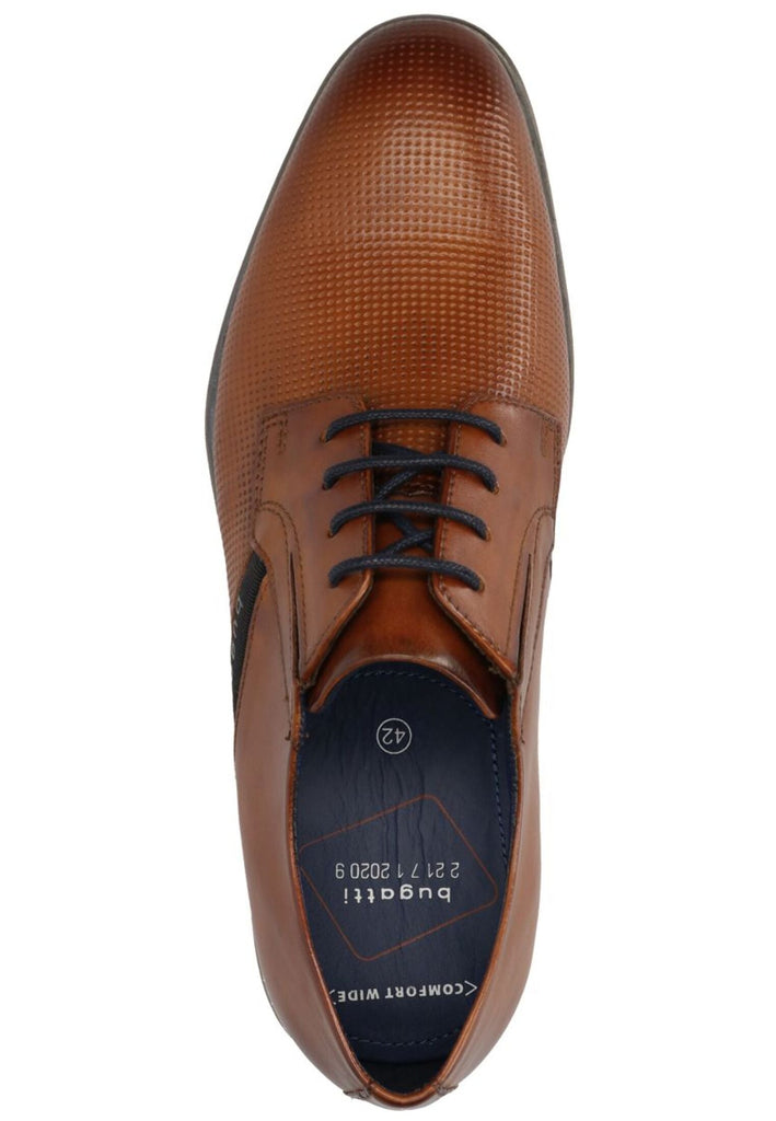 Bugatti Businessschuhe Glattleder Cognac