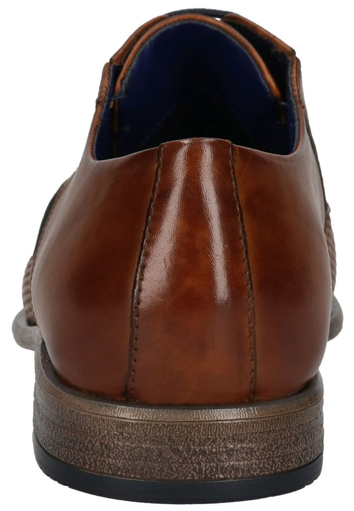 Bugatti Businessschuhe Glattleder Cognac
