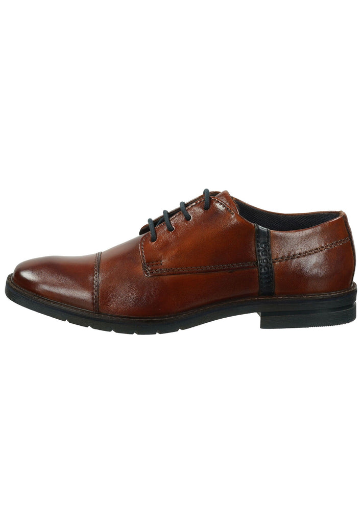 Bugatti Businessschuhe Glattleder Cognac