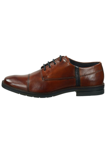 Bugatti Businessschuhe Glattleder Cognac