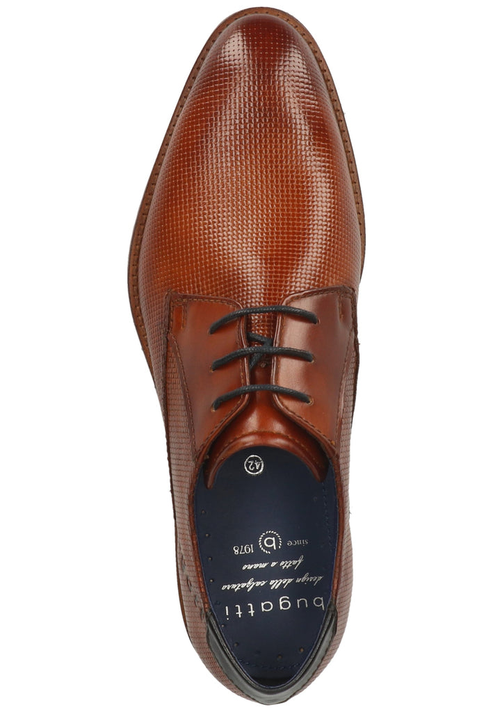 Bugatti Businessschuhe Glattleder Cognac