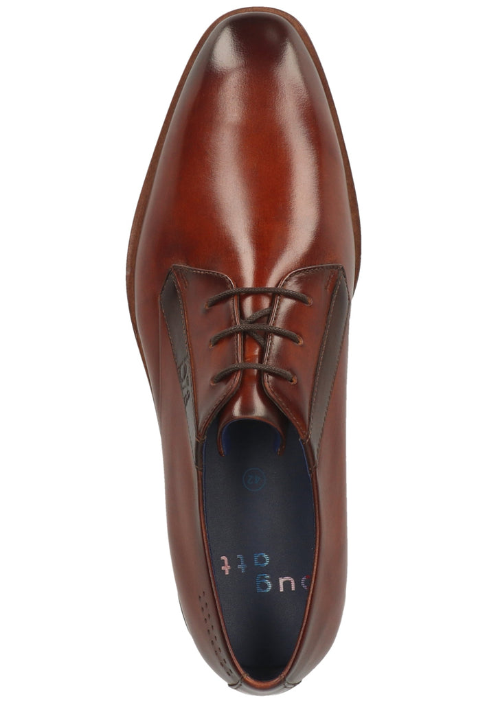 Bugatti Businessschuhe Glattleder Cognac