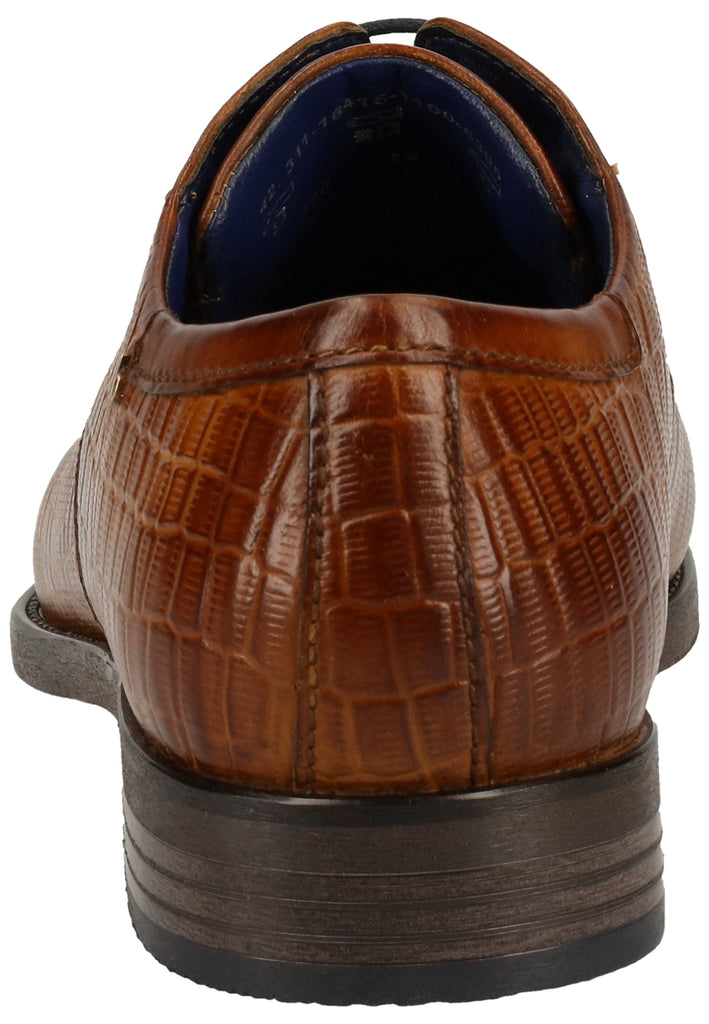 Bugatti Businessschuhe Glattleder Cognac