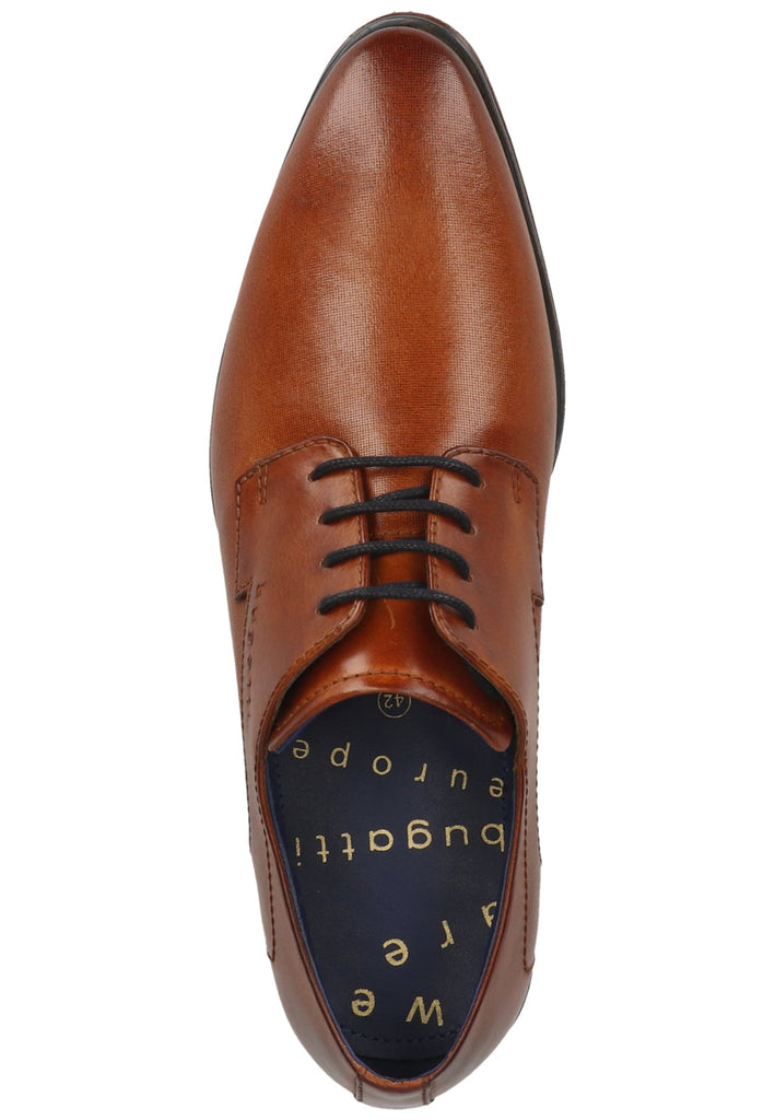 Bugatti Businessschuhe Glattleder Cognac