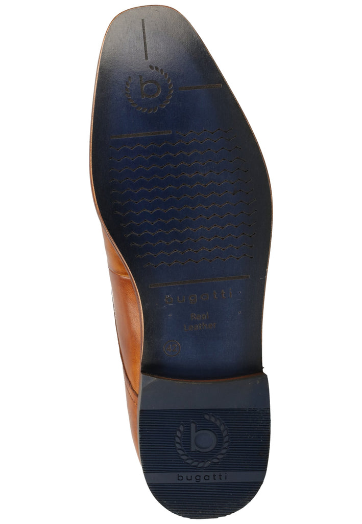 Bugatti Businessschuhe Glattleder Cognac