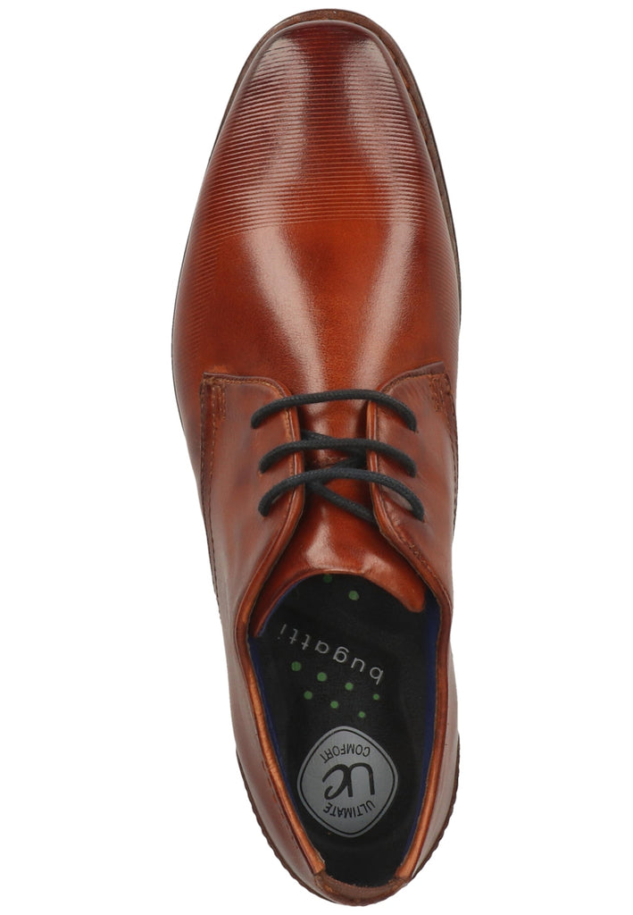 Bugatti Businessschuhe Glattleder Cognac