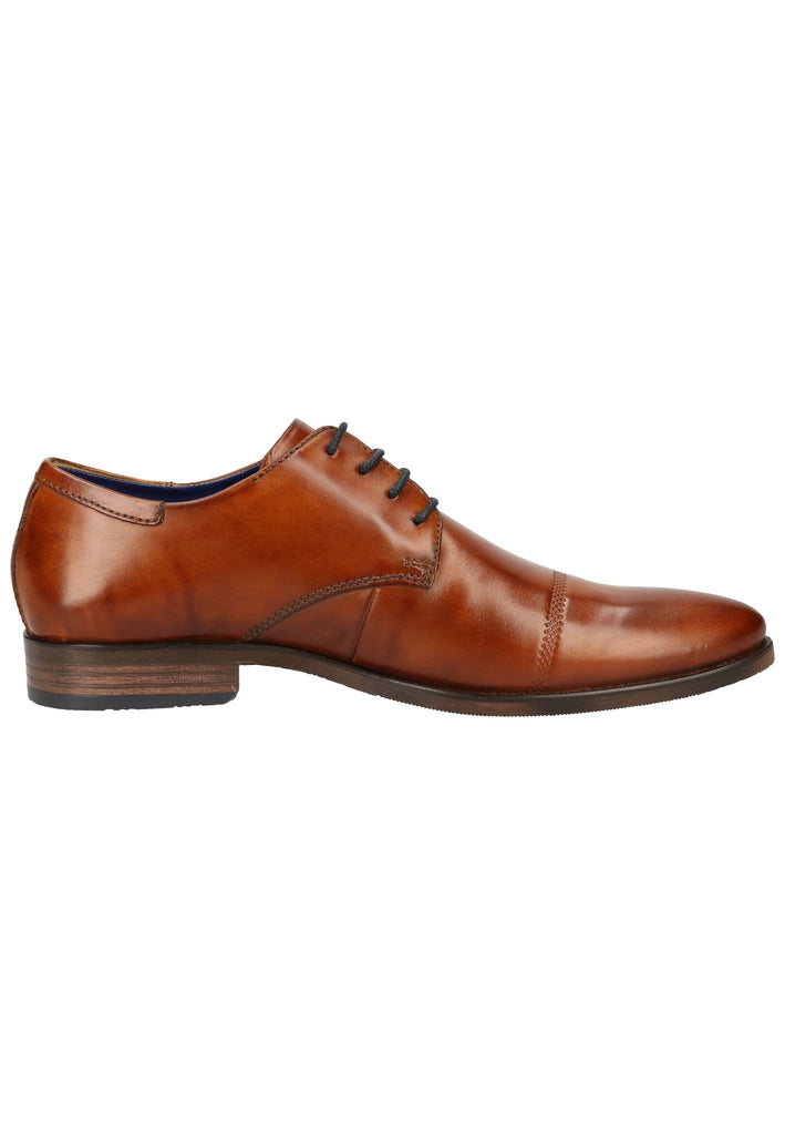 Bugatti Businessschuhe Glattleder Cognac