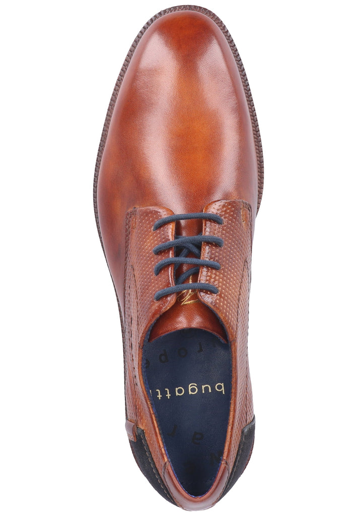 Bugatti Businessschuhe Glattleder Cognac