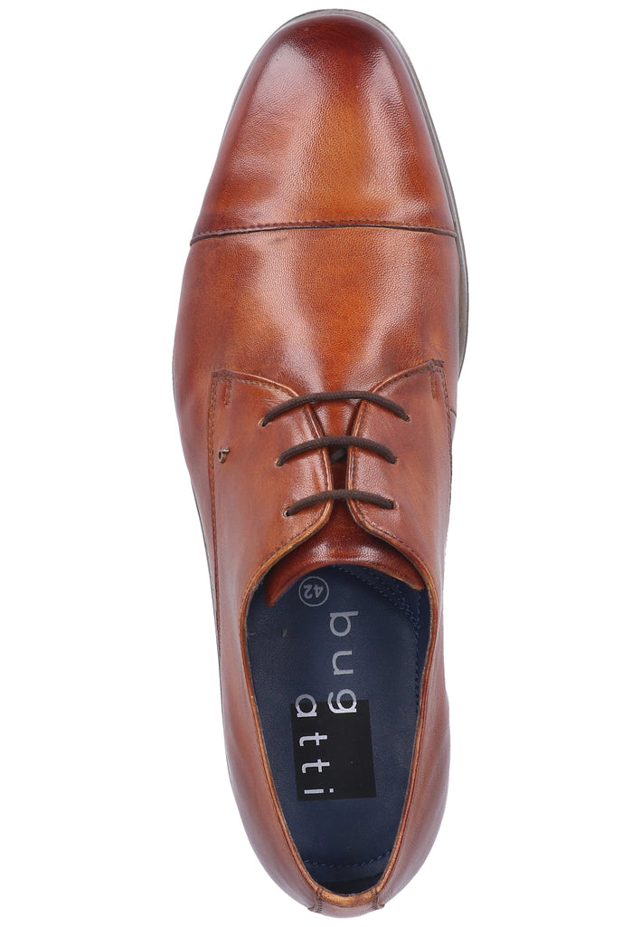 Bugatti Businessschuhe Glattleder Cognac