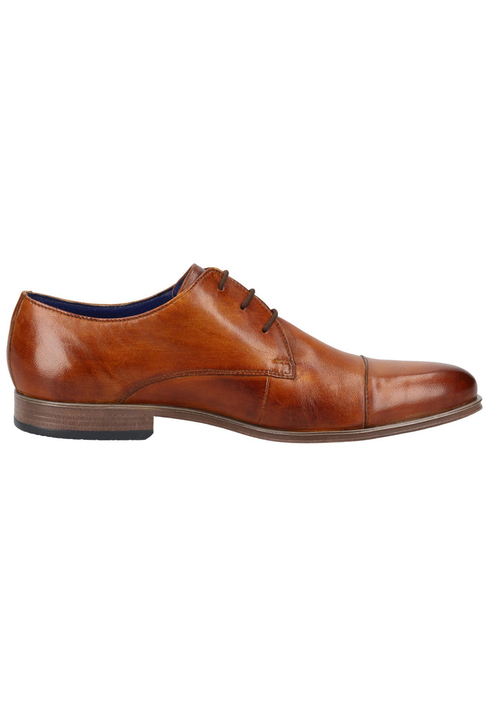 Bugatti Businessschuhe Glattleder Cognac