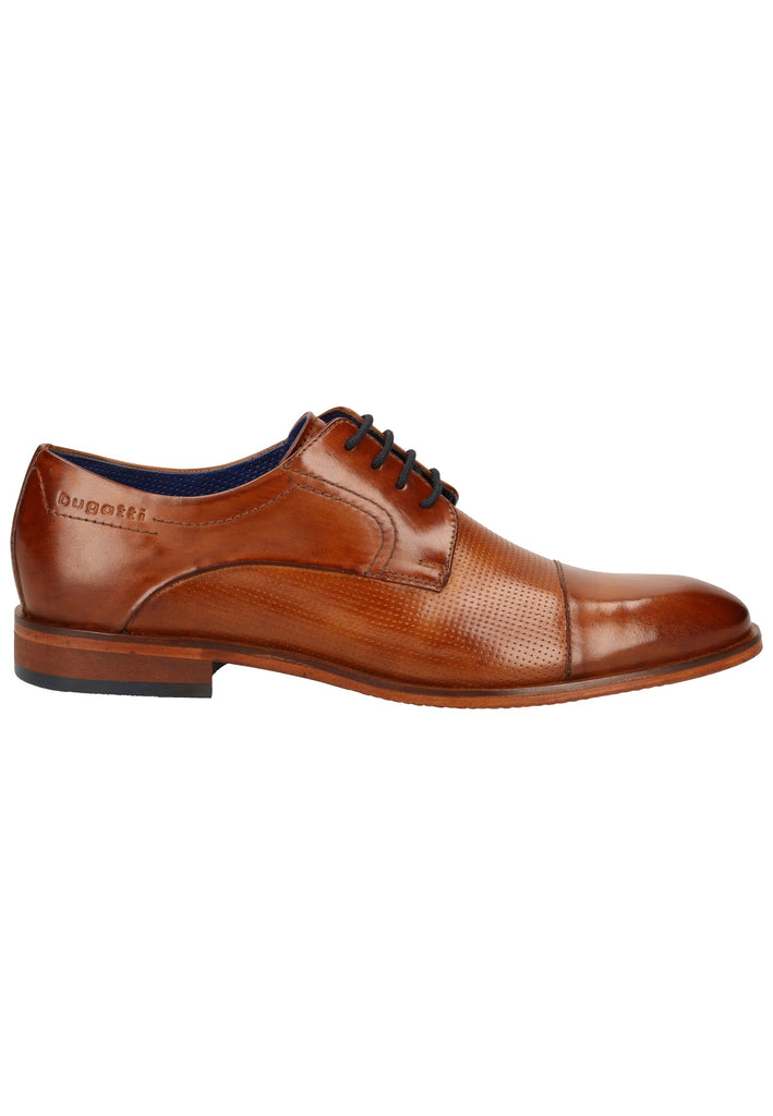 Bugatti Businessschuhe Glattleder Cognac
