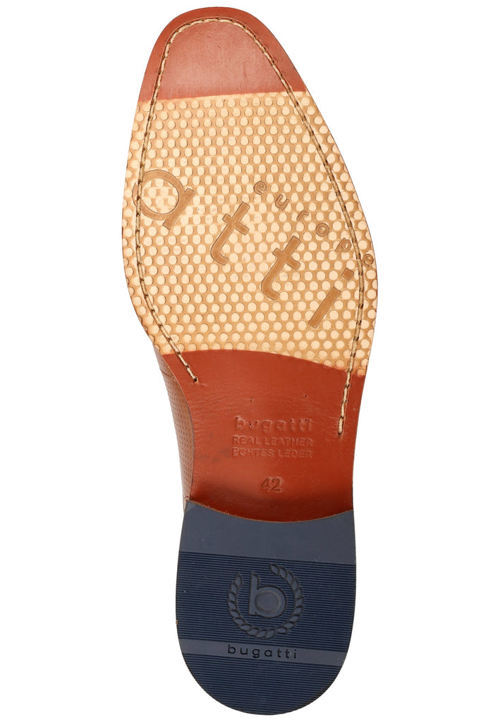 Bugatti Businessschuhe Glattleder Cognac