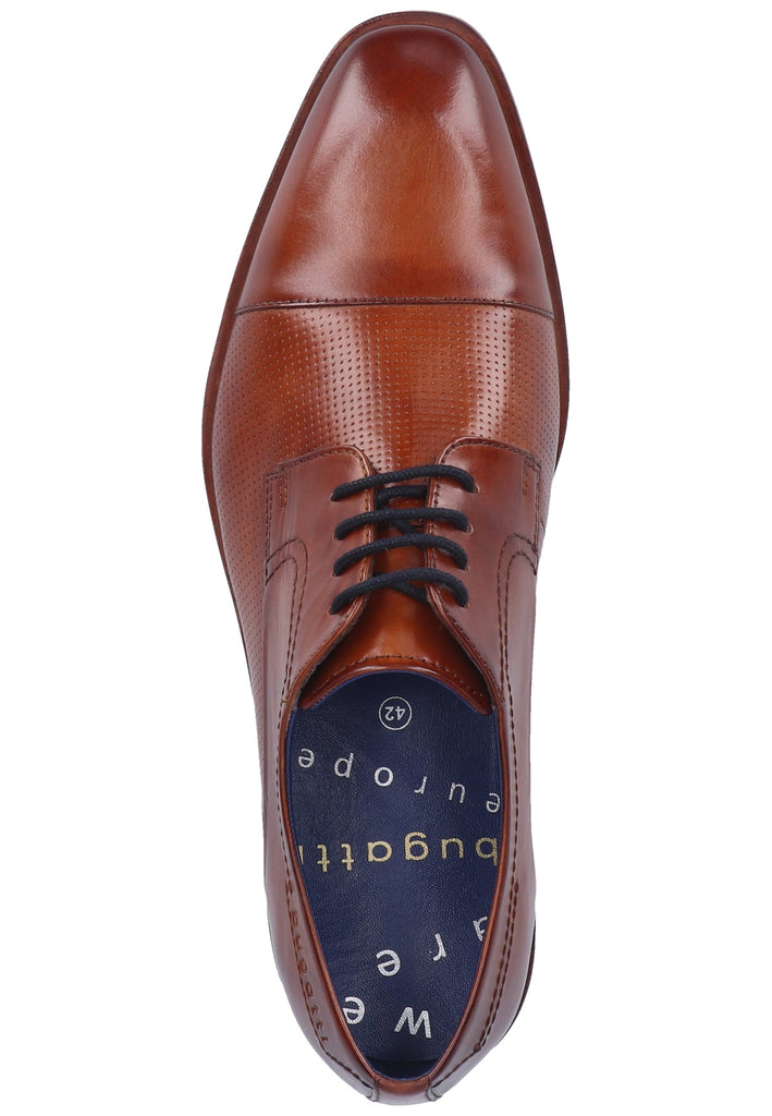 Bugatti Businessschuhe Glattleder Cognac