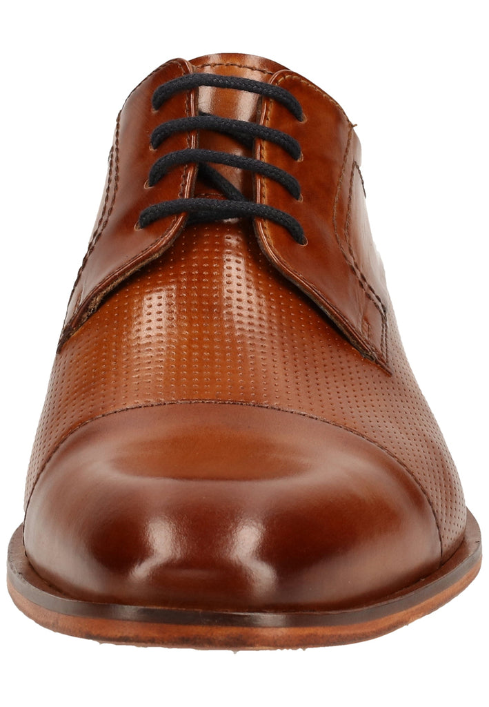 Bugatti Businessschuhe Glattleder Cognac