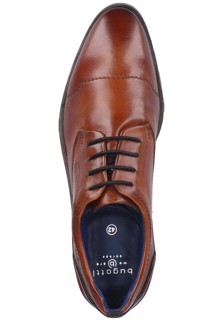 Bugatti Businessschuhe Glattleder Cognac