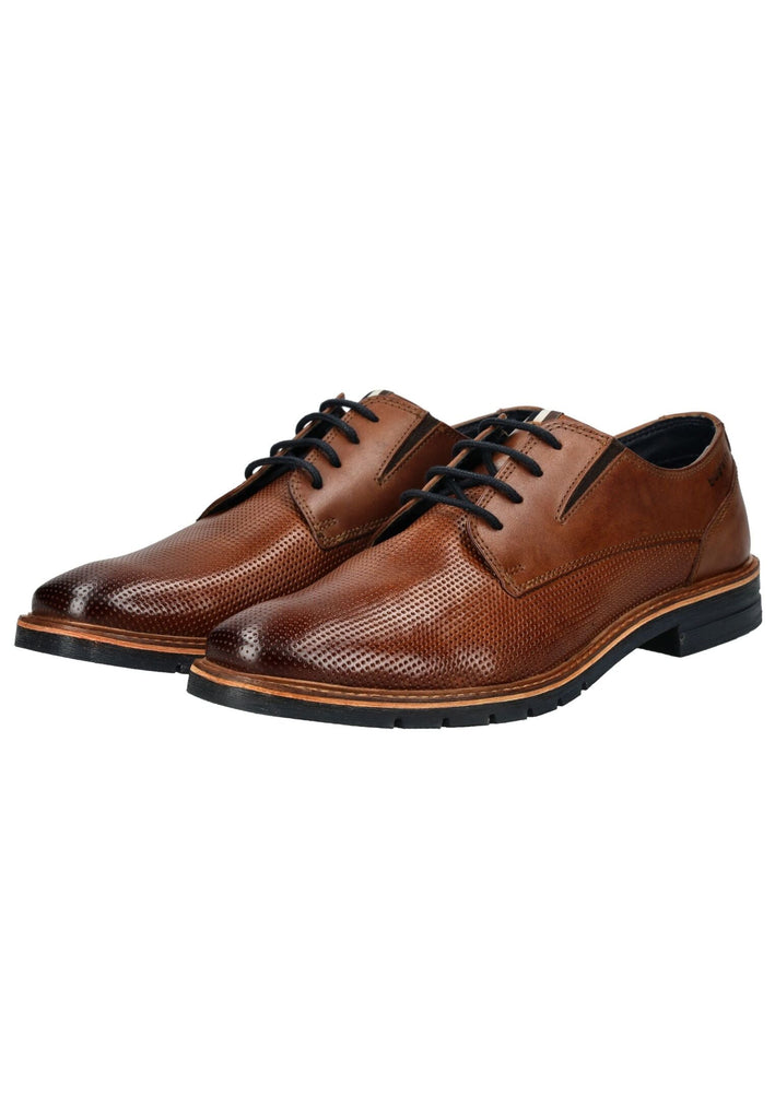 Bugatti Businessschuhe Leder Cognac