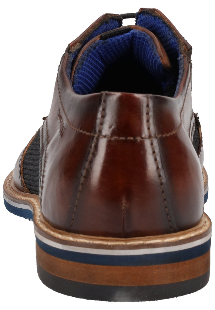 Bugatti Businessschuhe Leder/Textil Braun/Blau