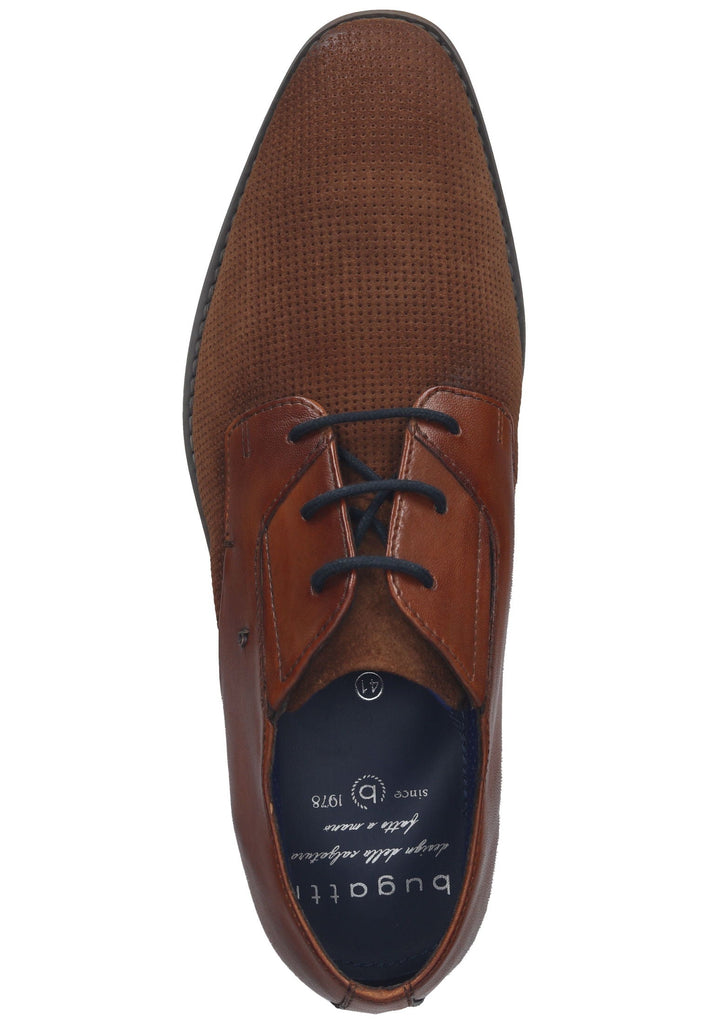 Bugatti Businessschuhe Nappaleder Cognac