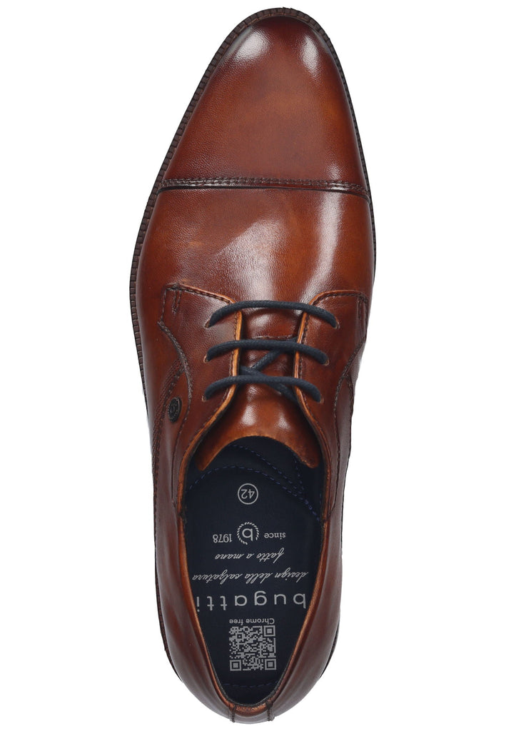 Bugatti Businessschuhe Nappaleder Cognac