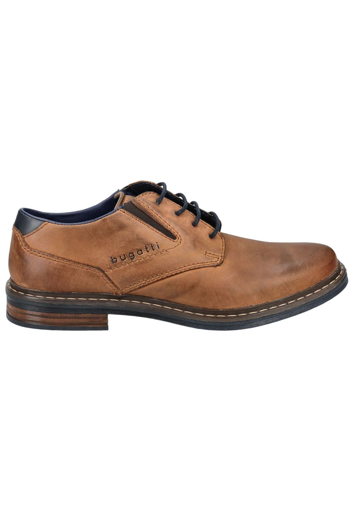 Bugatti Businessschuhe Nubukleder Cognac