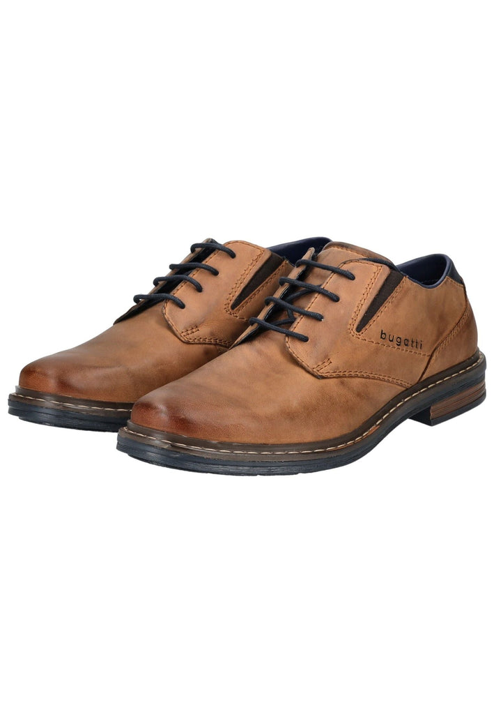 Bugatti Businessschuhe Nubukleder Cognac