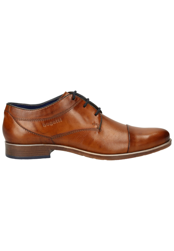 Bugatti Businessschuhe Nubukleder Cognac