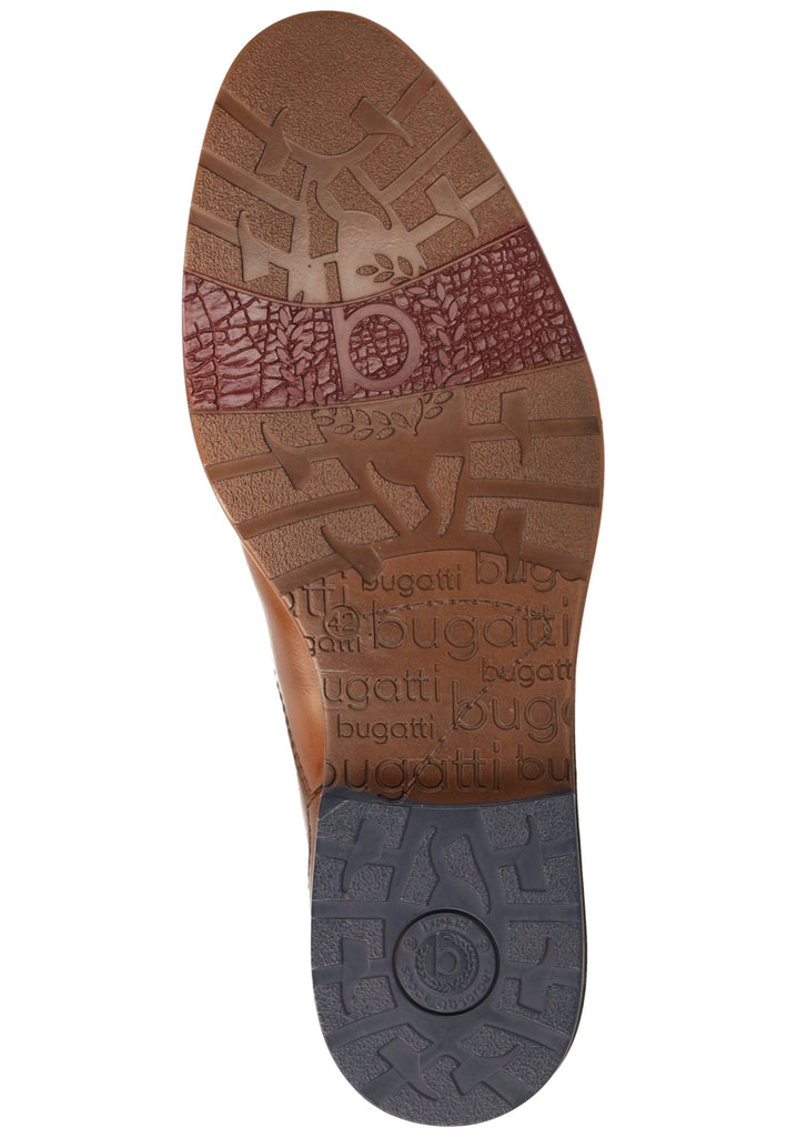 Bugatti Businessschuhe Nubukleder Cognac