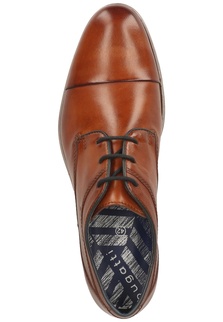 Bugatti Businessschuhe Nubukleder Cognac