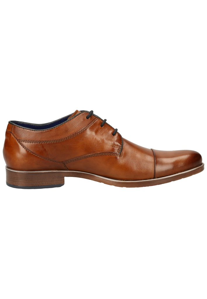 Bugatti Businessschuhe Nubukleder Cognac