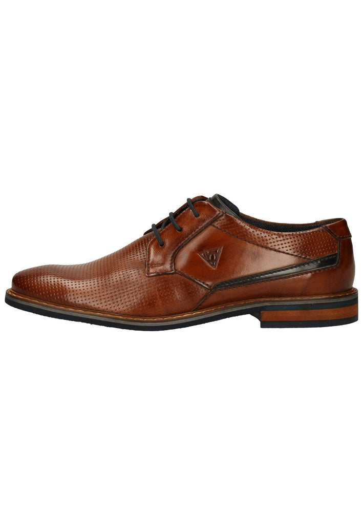 Bugatti Businessschuhe Nubukleder Cognac