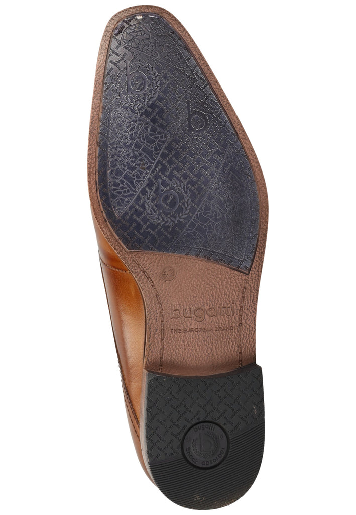 Bugatti Businessschuhe Nubukleder Cognac