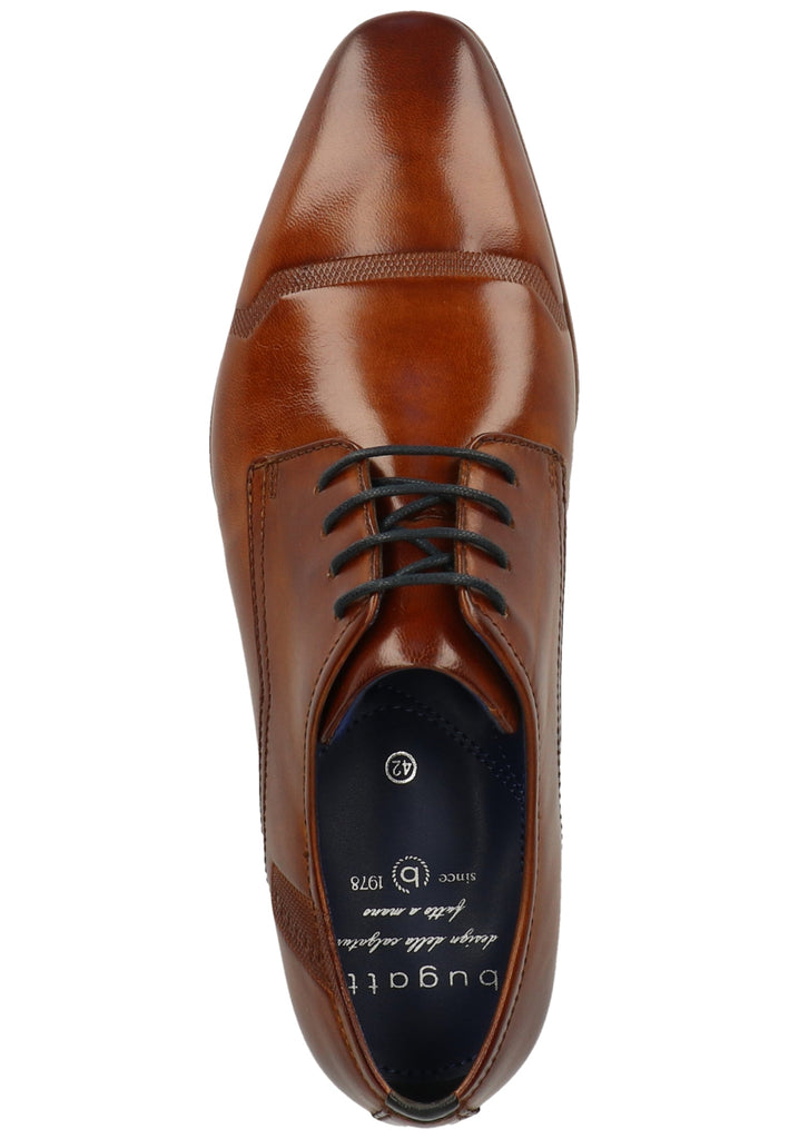 Bugatti Businessschuhe Nubukleder Cognac