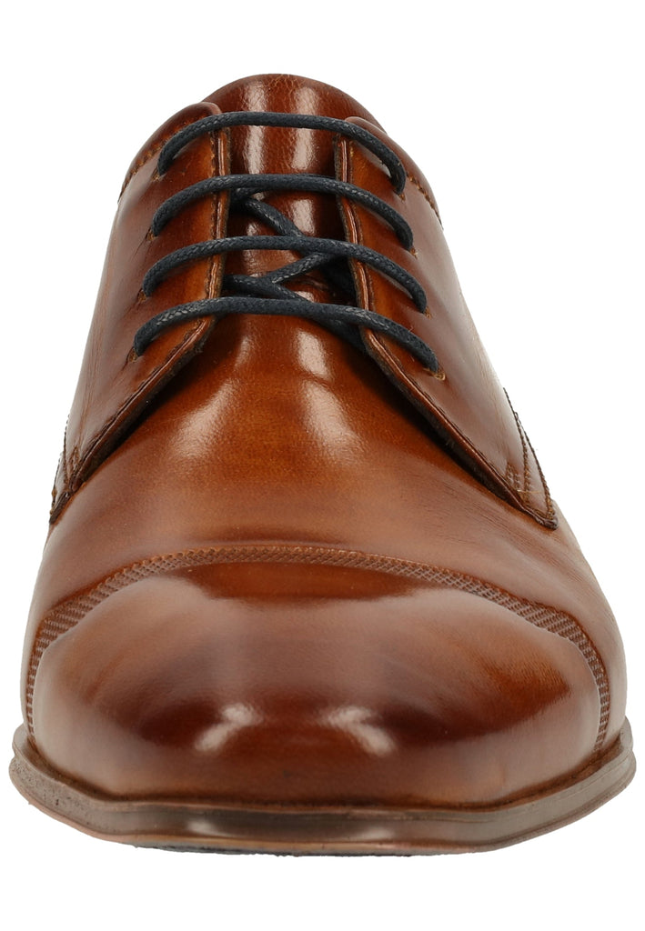 Bugatti Businessschuhe Nubukleder Cognac