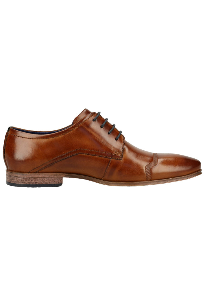 Bugatti Businessschuhe Nubukleder Cognac