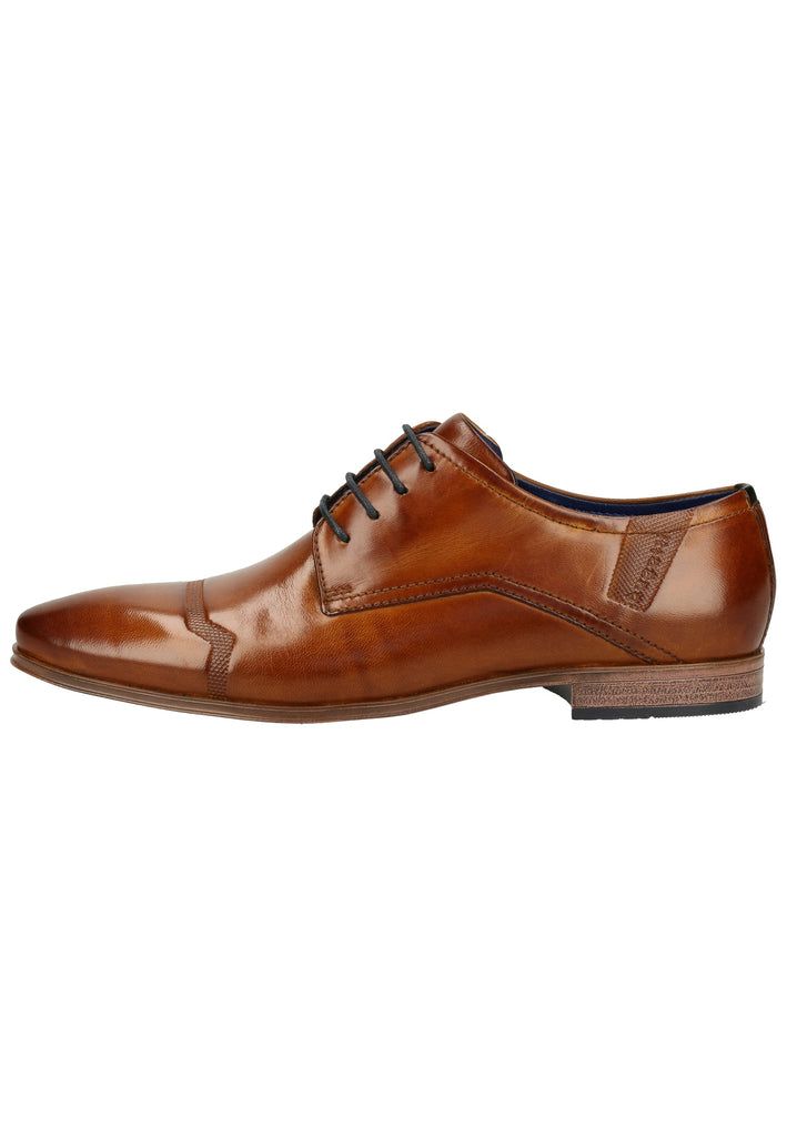 Bugatti Businessschuhe Nubukleder Cognac