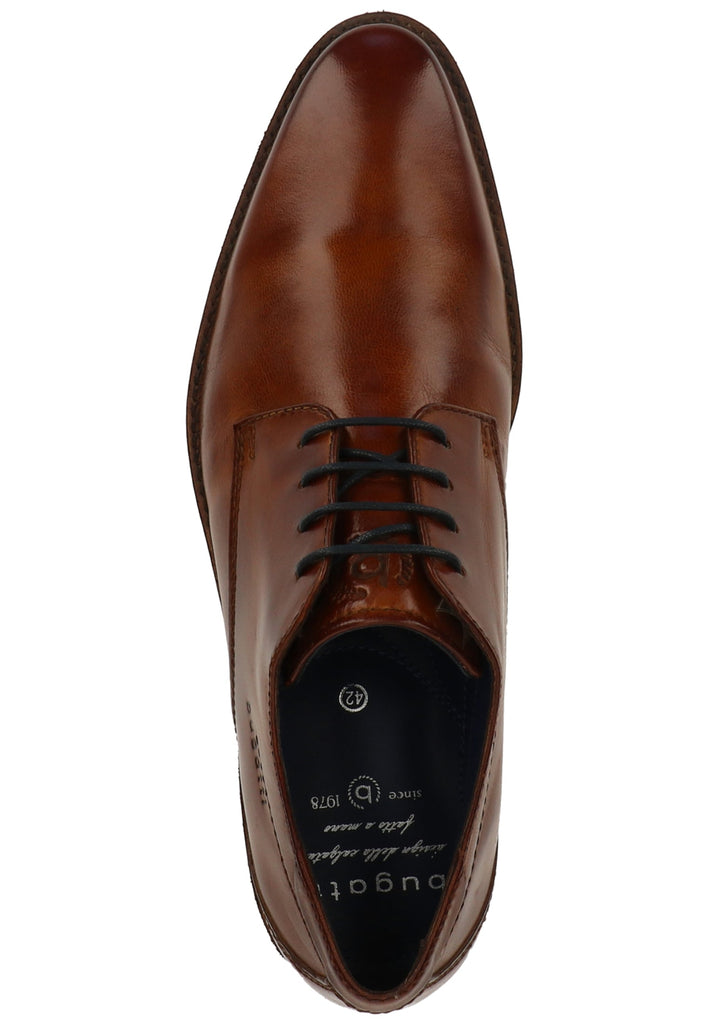 Bugatti Businessschuhe Nubukleder Cognac
