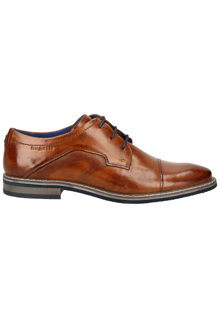 Bugatti Businessschuhe Nubukleder Cognac