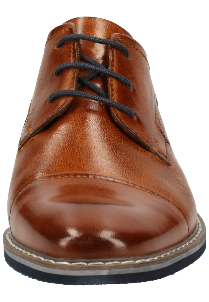 Bugatti Businessschuhe Nubukleder Cognac