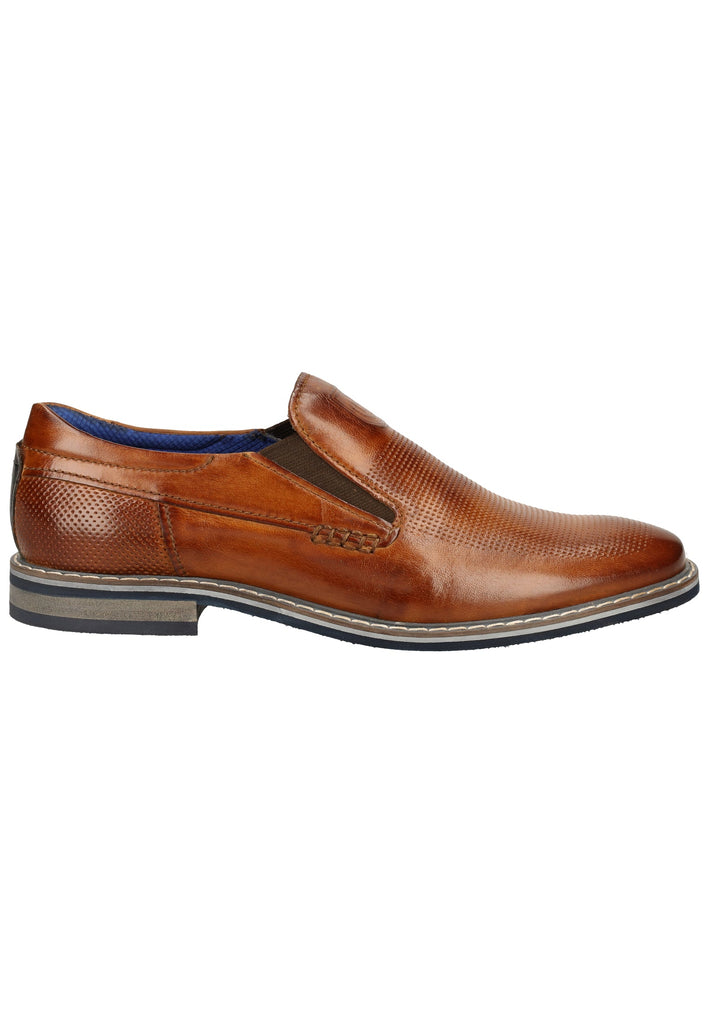 Bugatti Businessschuhe Nubukleder Cognac