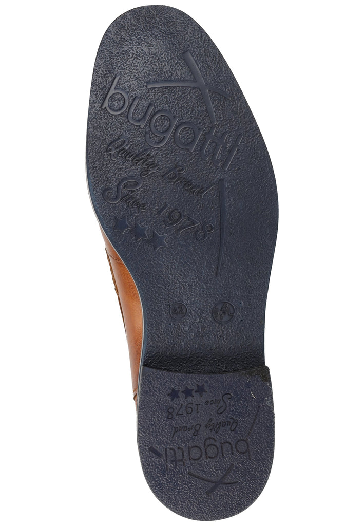 Bugatti Businessschuhe Nubukleder Cognac