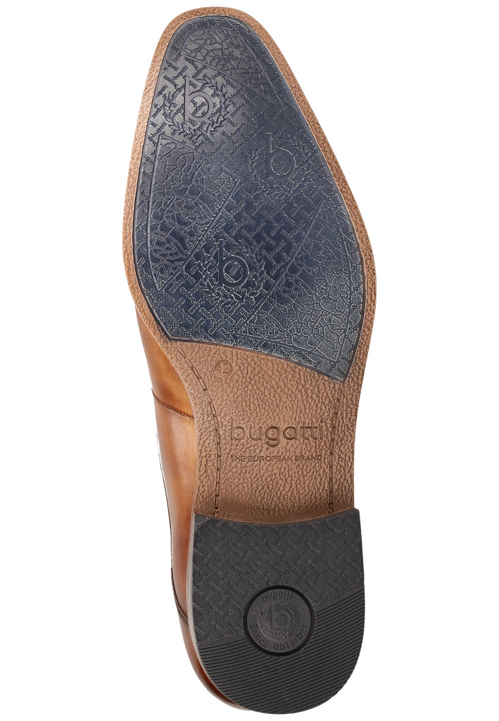 Bugatti Businessschuhe Nubukleder Cognac