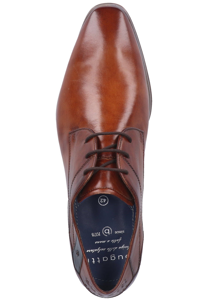 Bugatti Businessschuhe Nubukleder Cognac