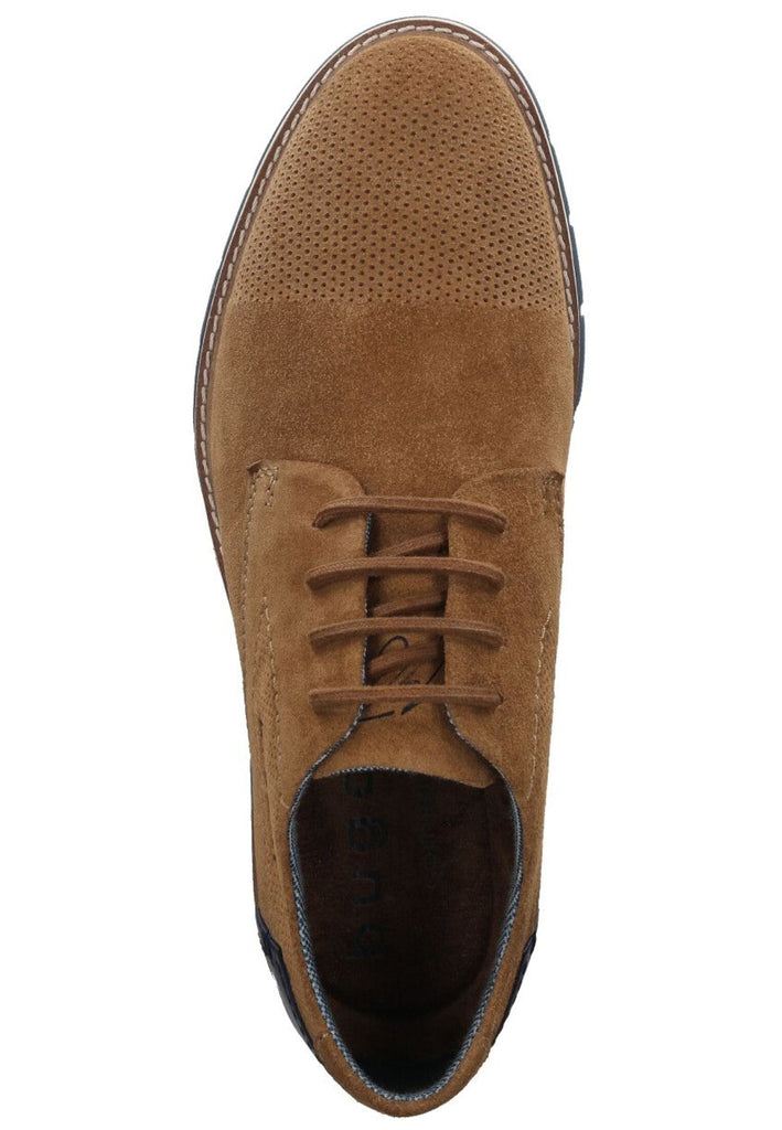 Bugatti Businessschuhe Veloursleder Cognac