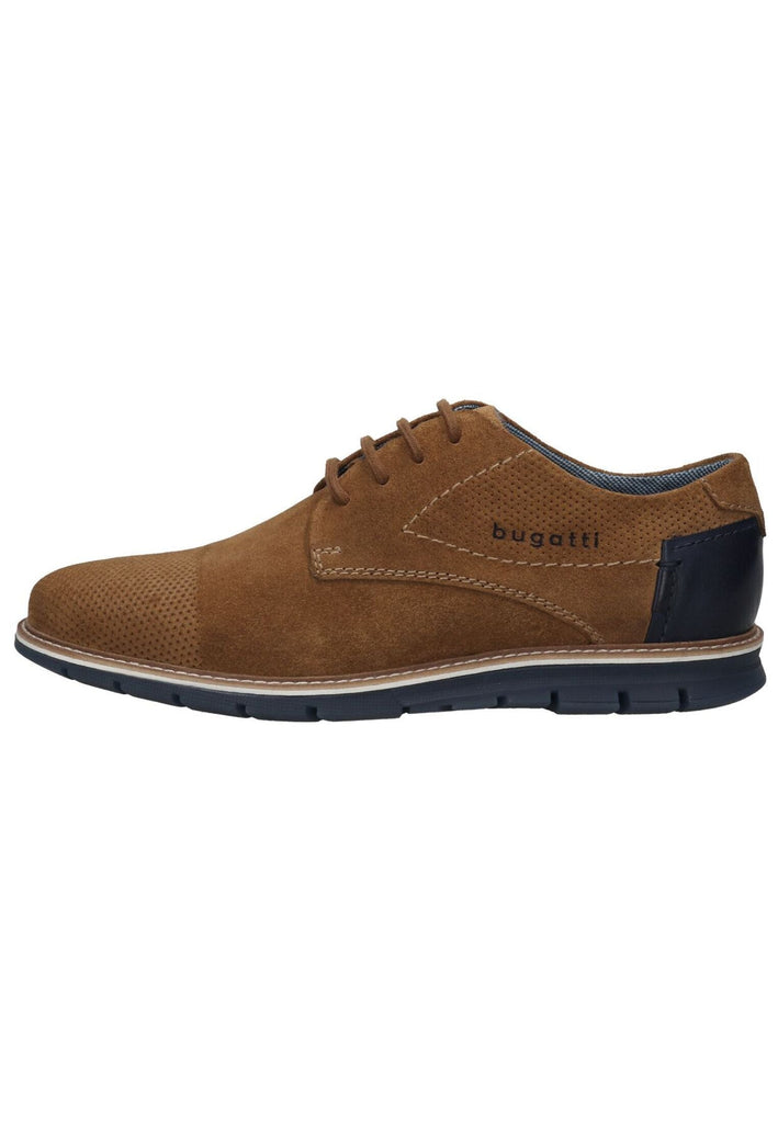 Bugatti Businessschuhe Veloursleder Cognac