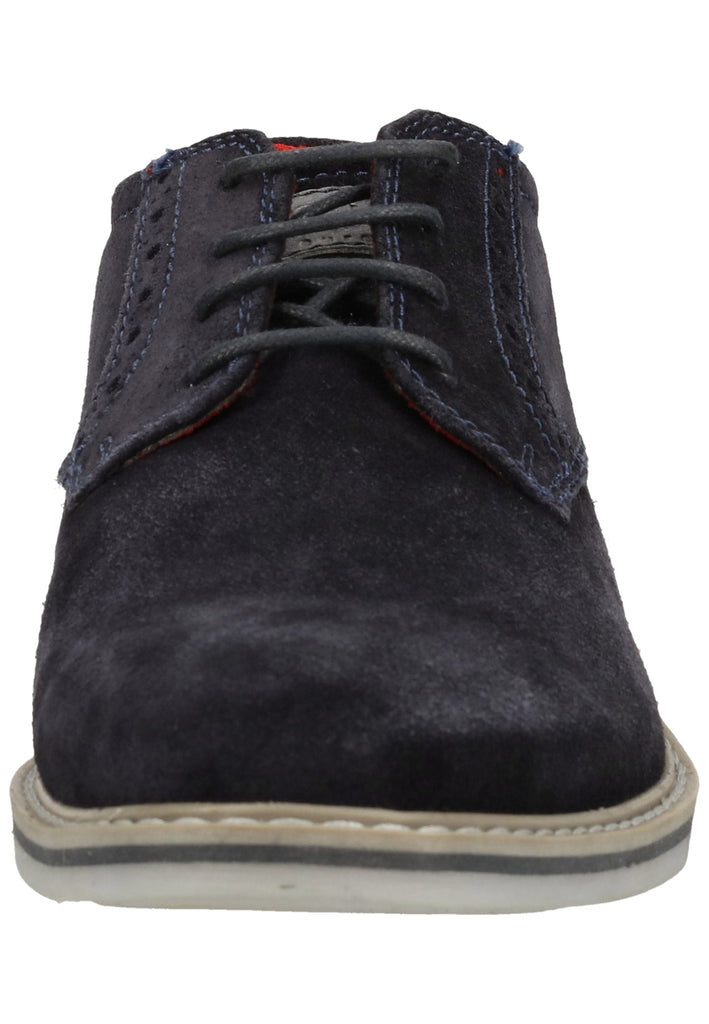 Bugatti Businessschuhe Veloursleder Dunkelblau