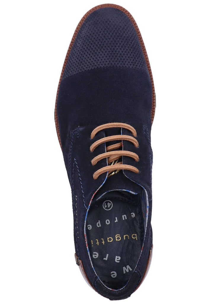 Bugatti Businessschuhe Veloursleder Dunkelblau